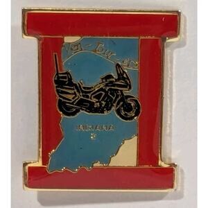 HSTA pin Indiana chapter 2 motorcycle member Honda sport touring vintage